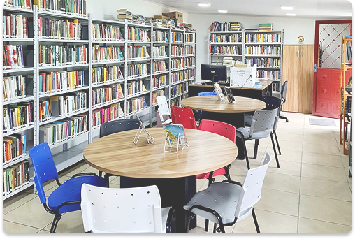 Imagem representando a história da Biblioteca Comunitária do Cristal