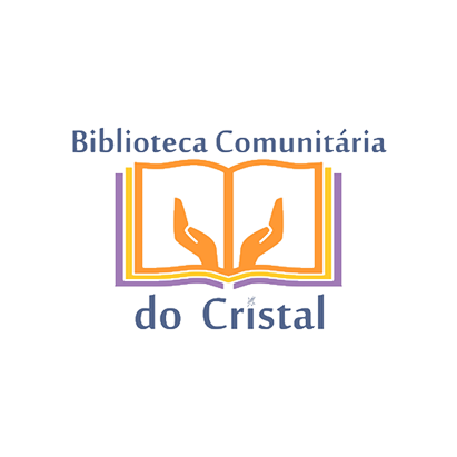 Logotipo oficial da Biblioteca Comunitária do Cristal, com design moderno e elegante.